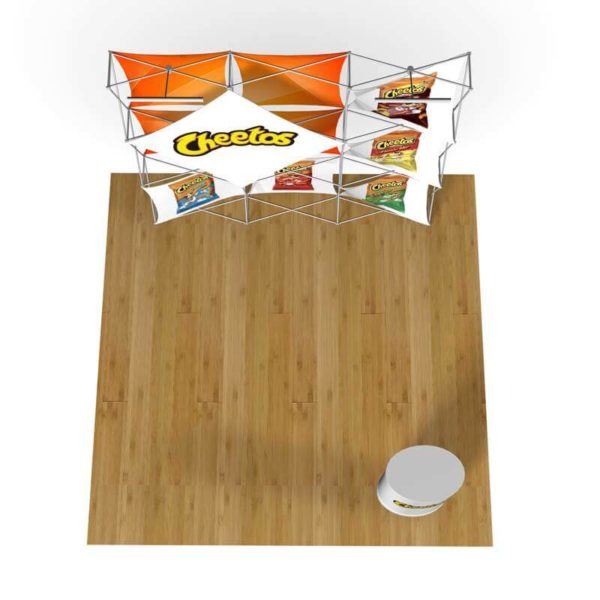 3D Snap 3x3 L3 8 ft. Tension Fabric Backwall and Counter Kit