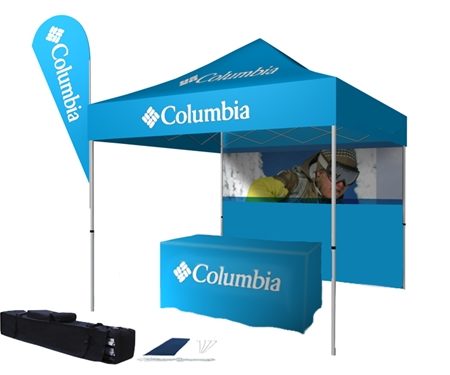 10' Dye Sub Tent with Wall + Flag + Table Cover