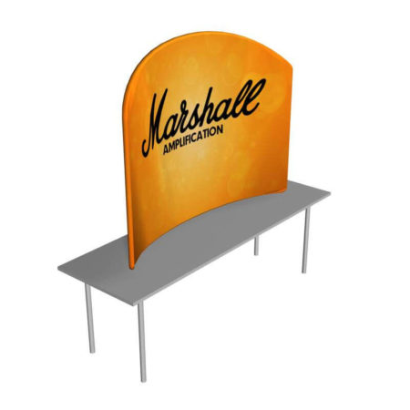Waveline 6 ft. Curved Tabletop Display - Single-sided