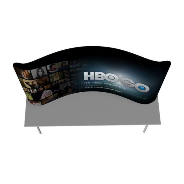 Waveline 8 ft. Curved Tabletop Display - Single-sided