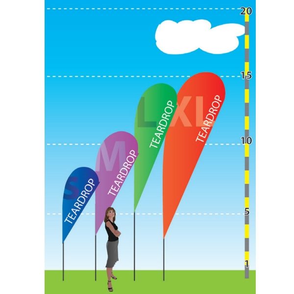 OUTDOOR Teardrop Banner Flag Stand